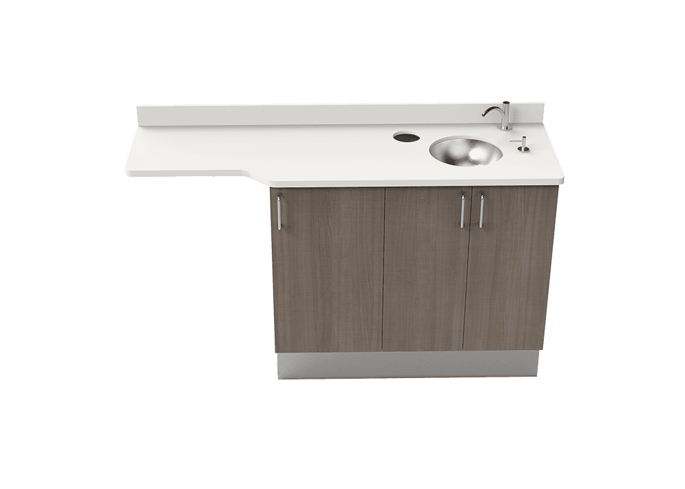 F3T1RS Flex Series Assistant's Cabinet (Right, Type 1 Sink)