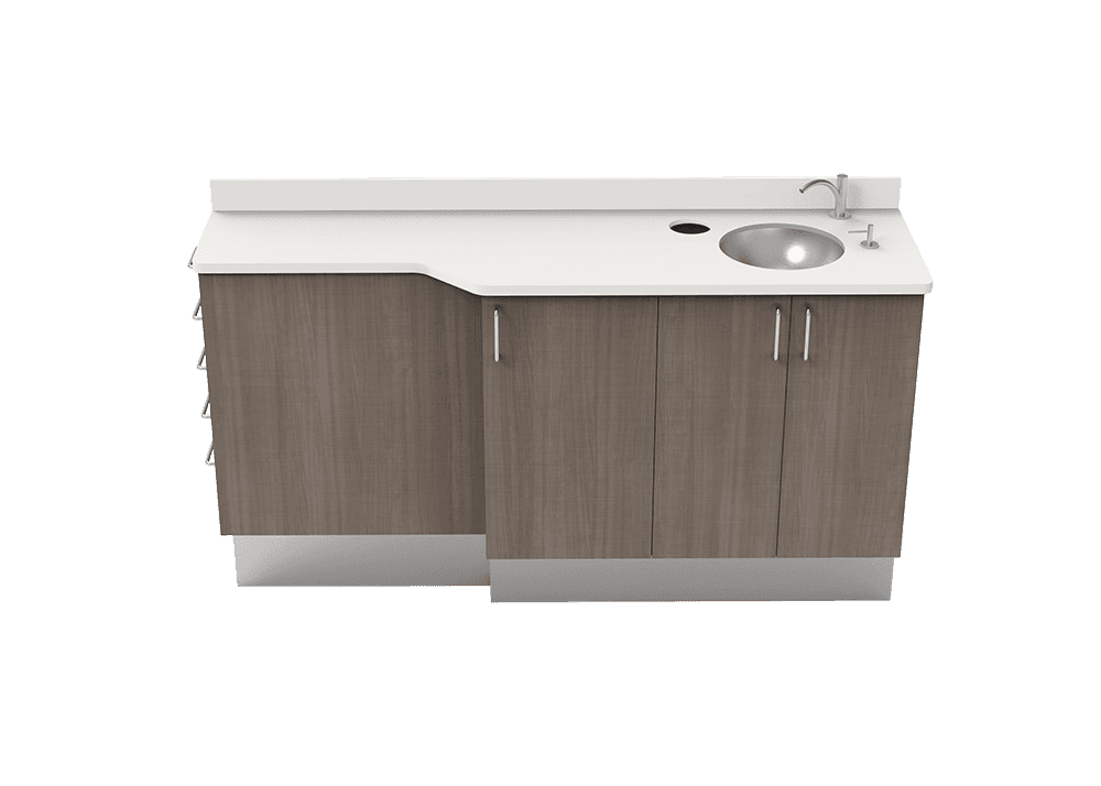 F3T2RS Flex Series Assistant's Cabinet (Right, Type 2 Sink)