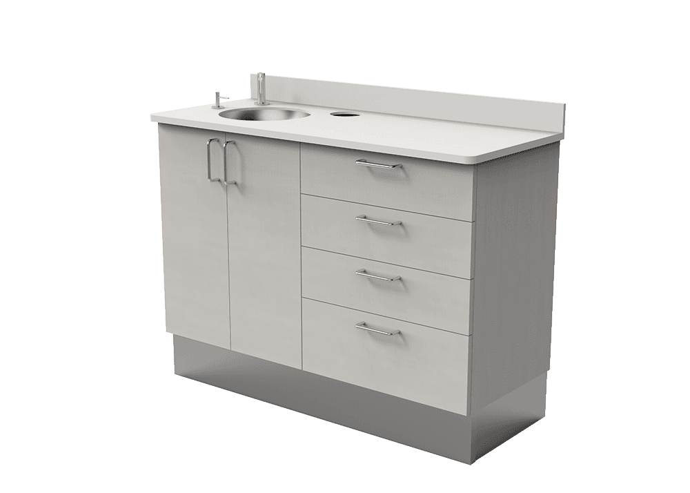 K-Series Two Module Console with Right Sink (Drawer)