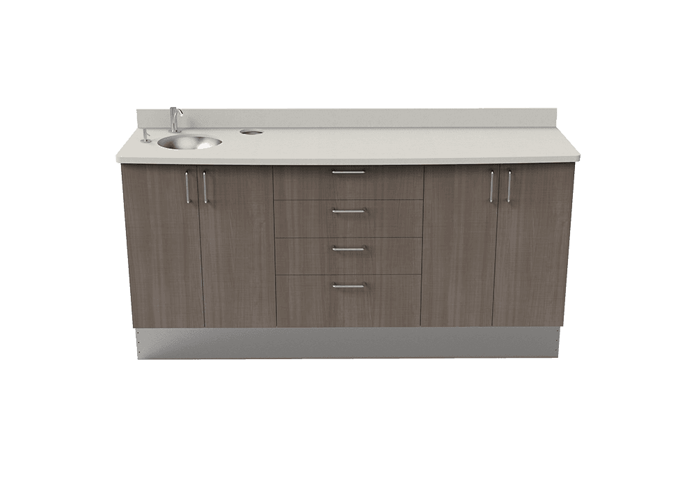 K-Series Three Module Console with Right Sink (Drawer, Drawer)